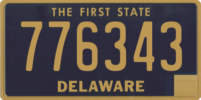 DE license plate 776343