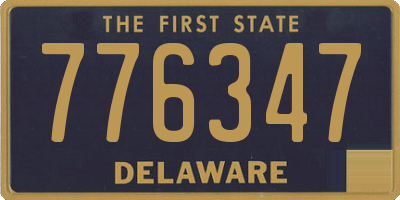 DE license plate 776347