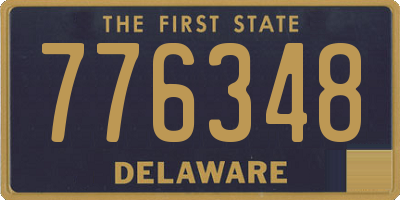 DE license plate 776348