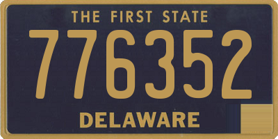 DE license plate 776352