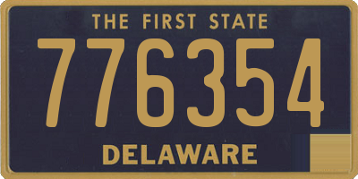 DE license plate 776354