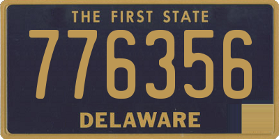 DE license plate 776356