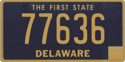 DE license plate 77636