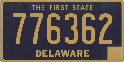 DE license plate 776362