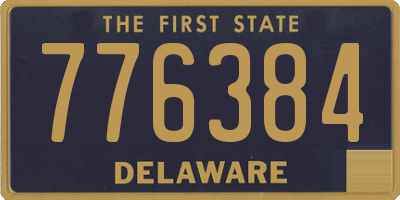 DE license plate 776384