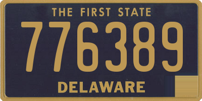 DE license plate 776389