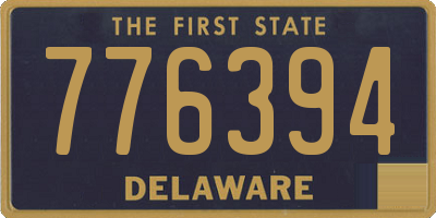 DE license plate 776394