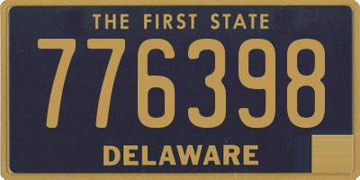 DE license plate 776398