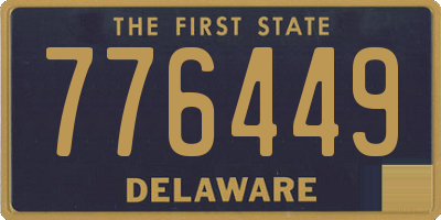 DE license plate 776449