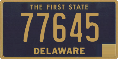 DE license plate 77645