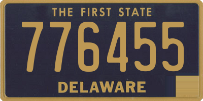 DE license plate 776455