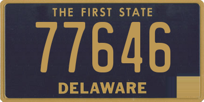 DE license plate 77646