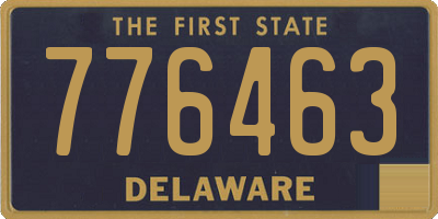 DE license plate 776463