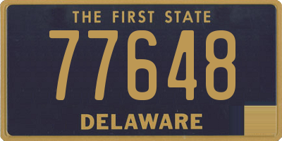 DE license plate 77648