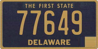 DE license plate 77649