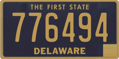 DE license plate 776494