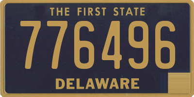 DE license plate 776496