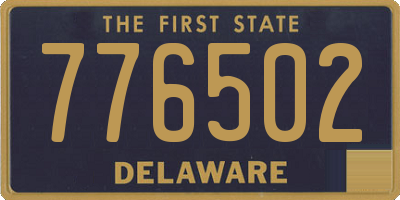 DE license plate 776502