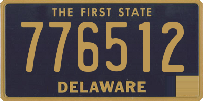DE license plate 776512