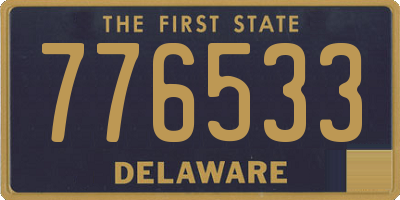 DE license plate 776533