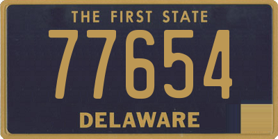 DE license plate 77654
