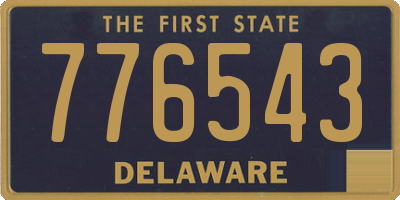 DE license plate 776543