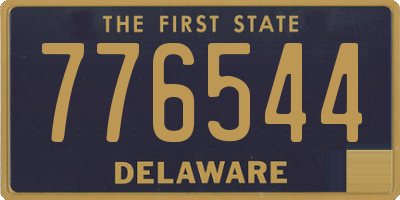 DE license plate 776544