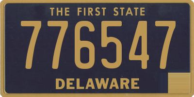 DE license plate 776547