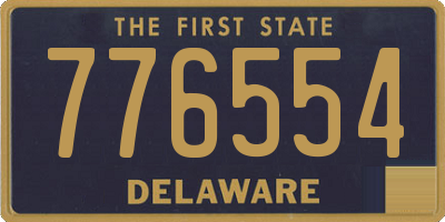 DE license plate 776554