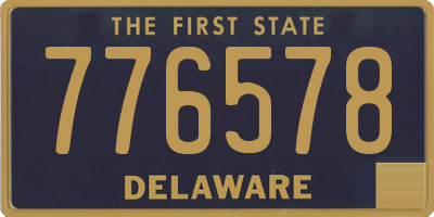DE license plate 776578