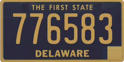 DE license plate 776583