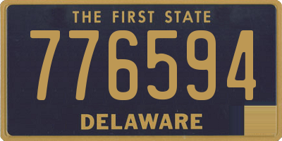 DE license plate 776594