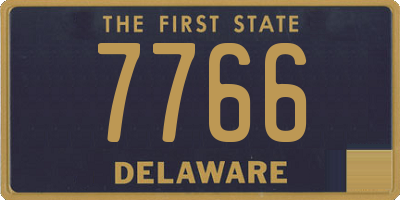 DE license plate 7766