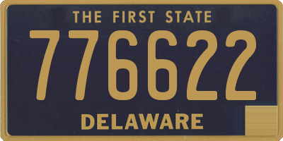 DE license plate 776622