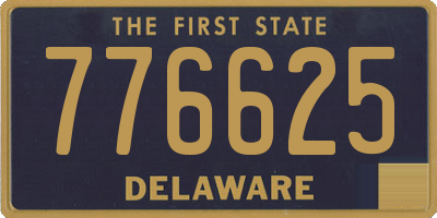 DE license plate 776625