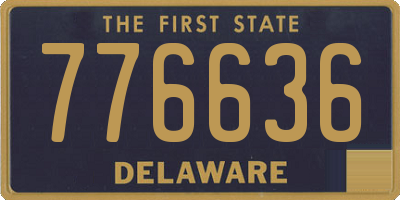 DE license plate 776636