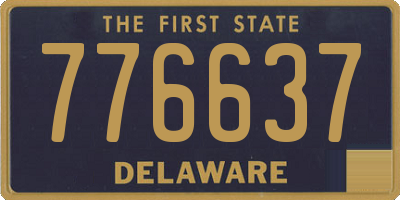 DE license plate 776637