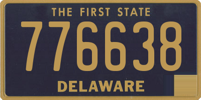 DE license plate 776638