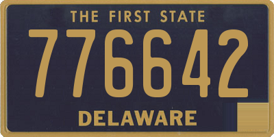 DE license plate 776642