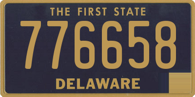 DE license plate 776658