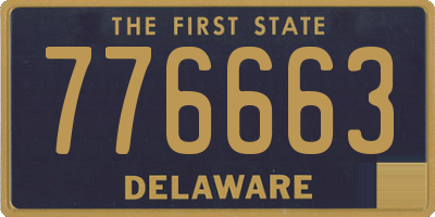 DE license plate 776663