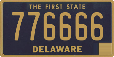 DE license plate 776666