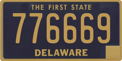 DE license plate 776669