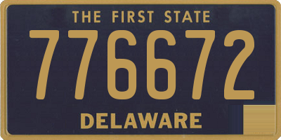 DE license plate 776672