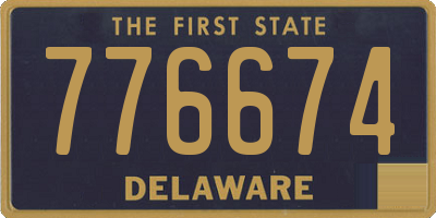 DE license plate 776674