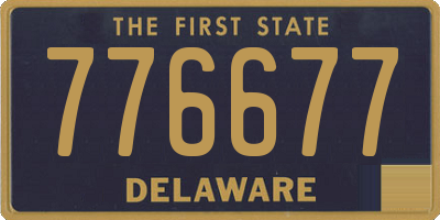 DE license plate 776677