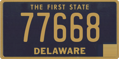 DE license plate 77668