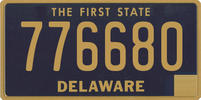 DE license plate 776680