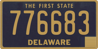 DE license plate 776683