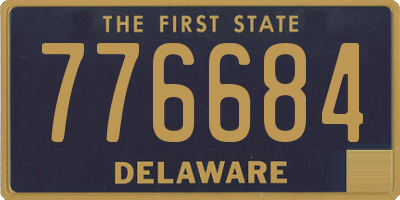 DE license plate 776684